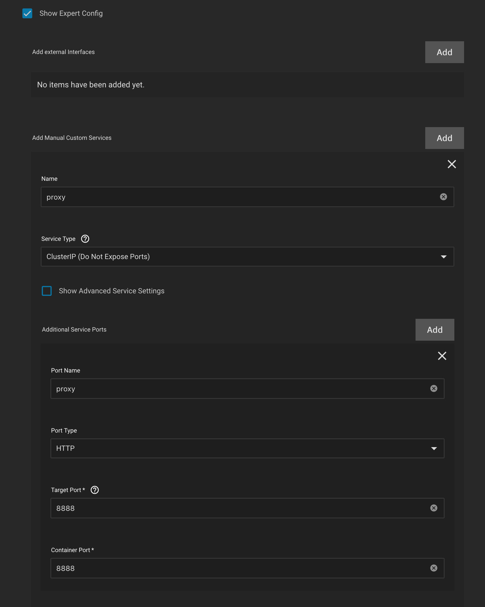 VPN Gluetun Proxy Manual Custom Service